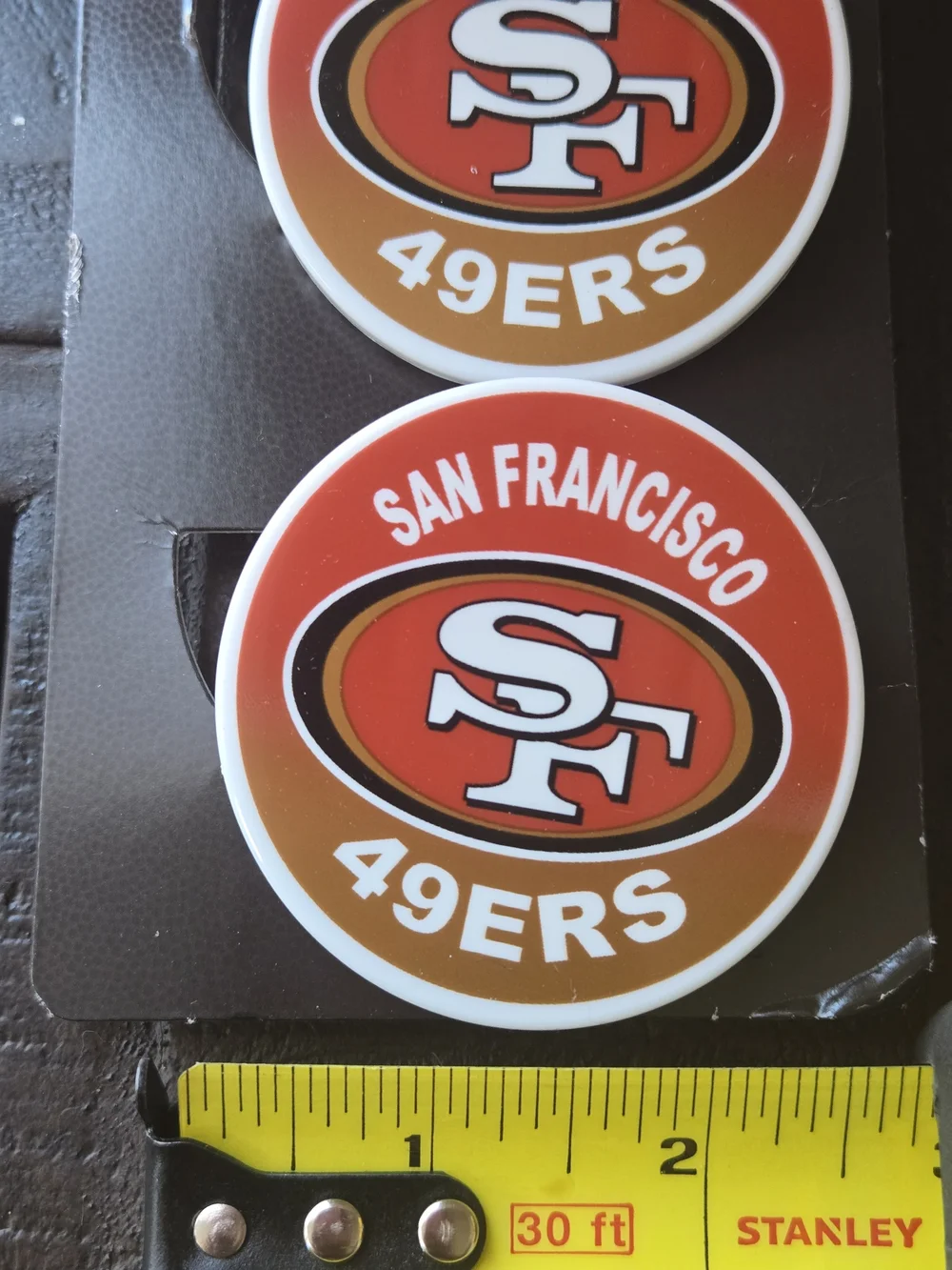 NFL San Francisco 49ers Round Magnetic Bag Clips - Red & Gold